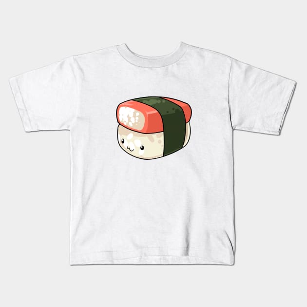 Kawaii food sushi (crab nigiri) Japanese style Kids T-Shirt by Japanese Designs